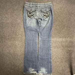 Ariat‎ Turquoise Bootcut Jeans Womens 30Lx33.5 Medium Wash Denim Stretch